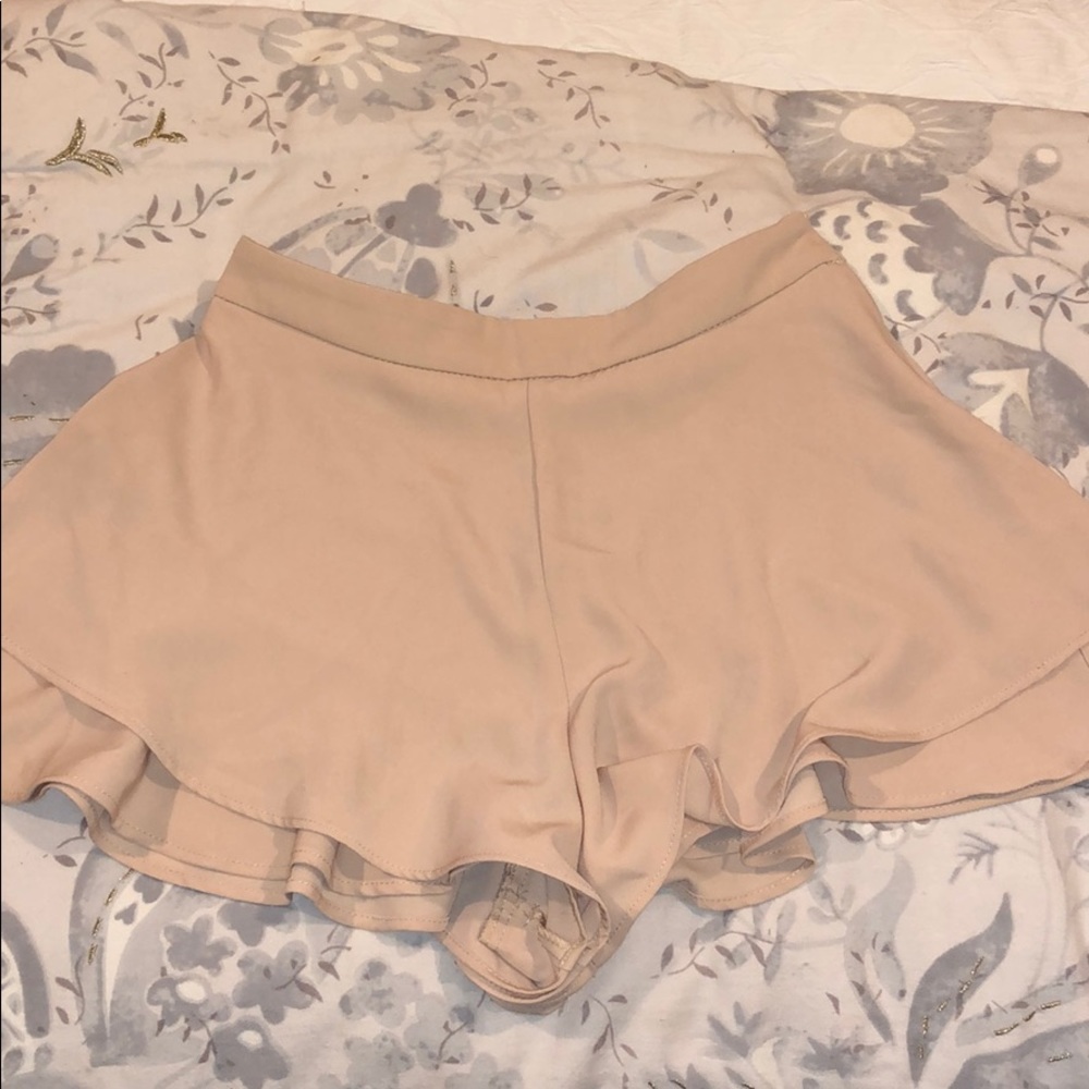 Zara Blush Ruffle Shorts